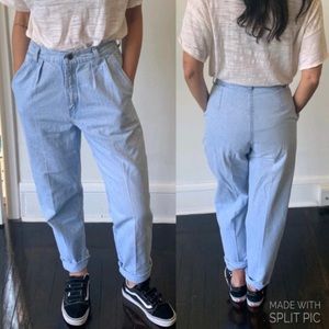 Vintage Mom Jeans High Rise 1990's Tapered Leg Denim